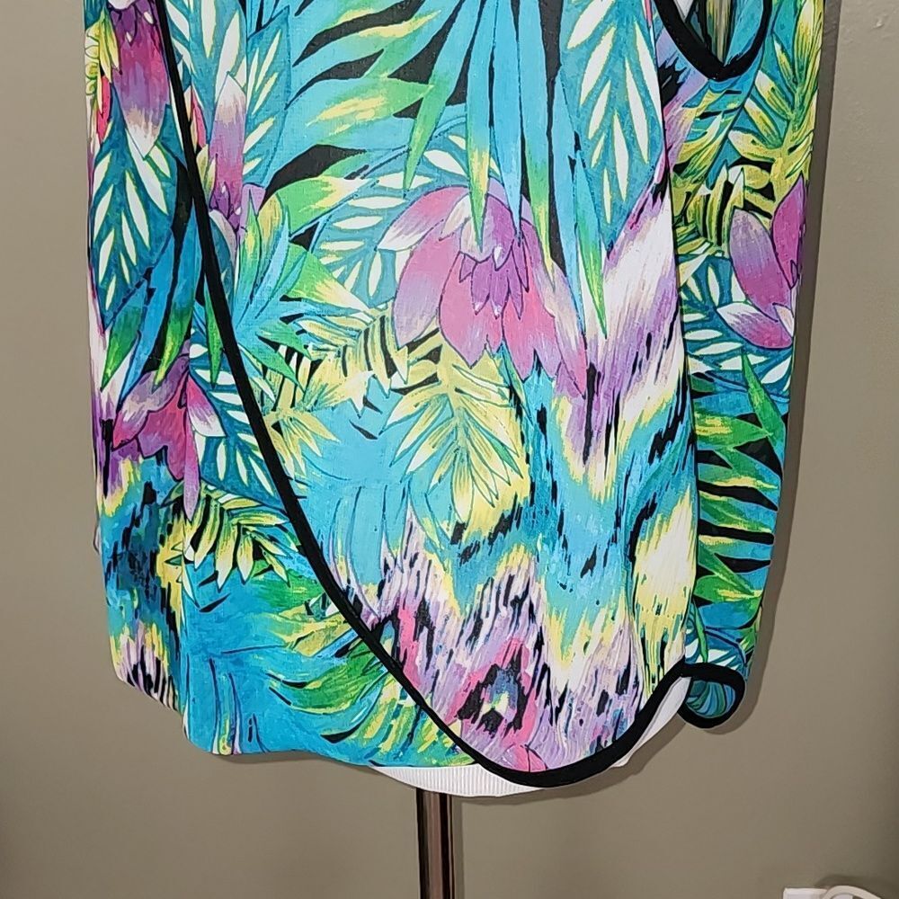 Nicole‎ by Nicole Miller Sheer Floral Sleeveless Top Size X-Large - Picture 6 of 15